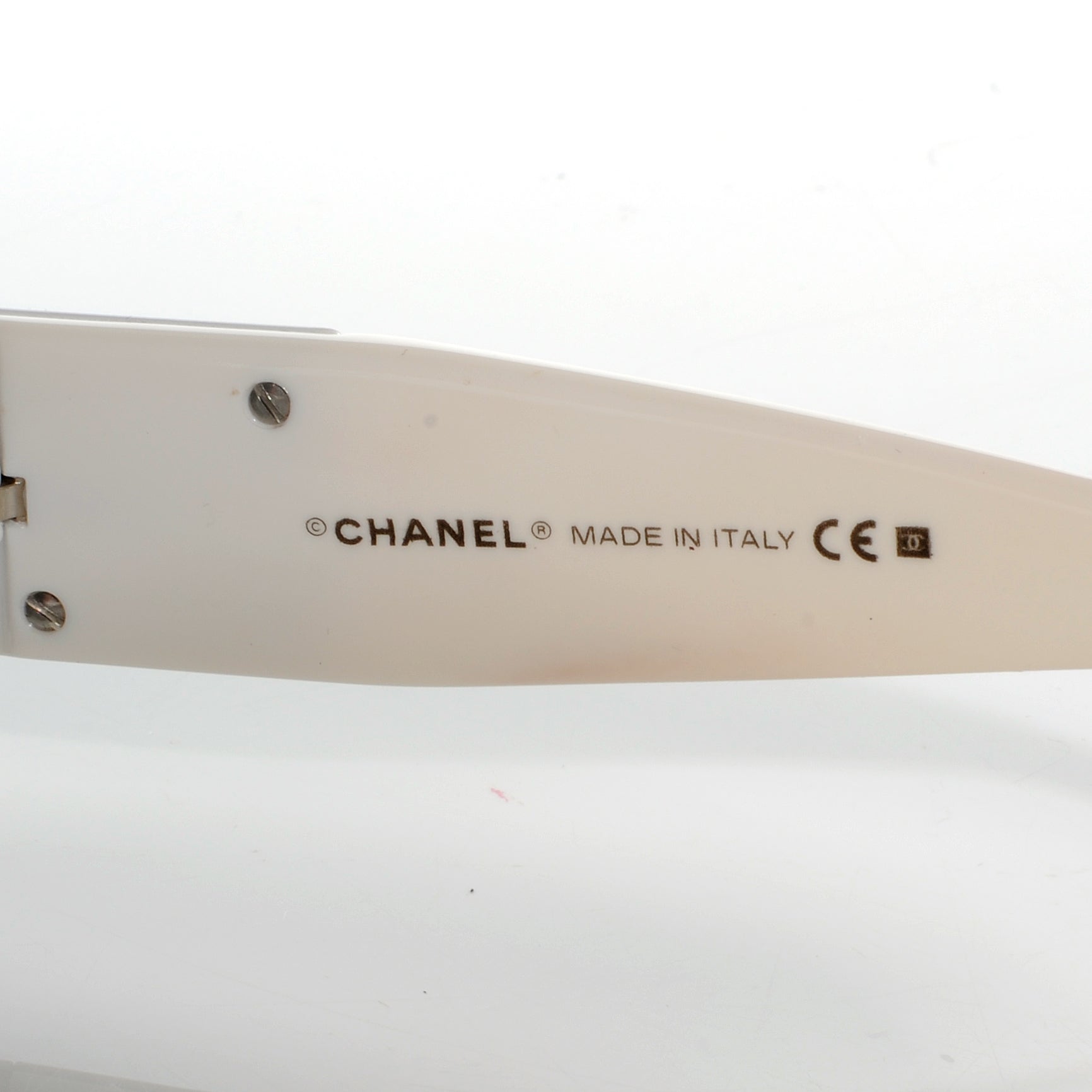 Chanel Crystal CC Logo Sunglasses 4117 B White 3 of 5