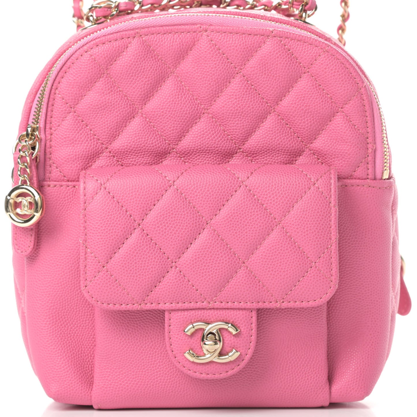 Caviar Quilted Small CC Day Backpack Pink