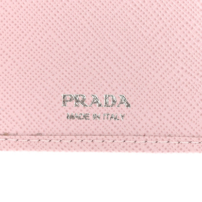 Prada Saffiano Triangle Continental Zip Wallet Alabastro 6 of 7