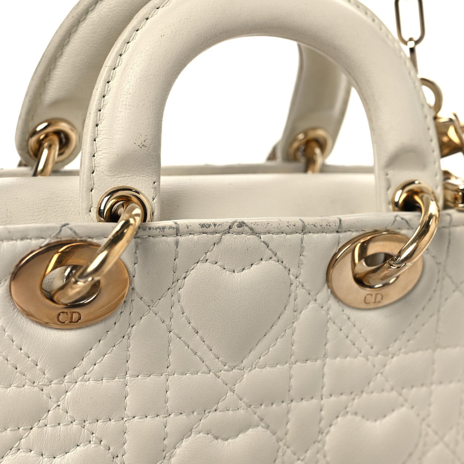 Christian Dior Lambskin Cannage Dioramour Micro Lady D-Joy Latte 12 of 16