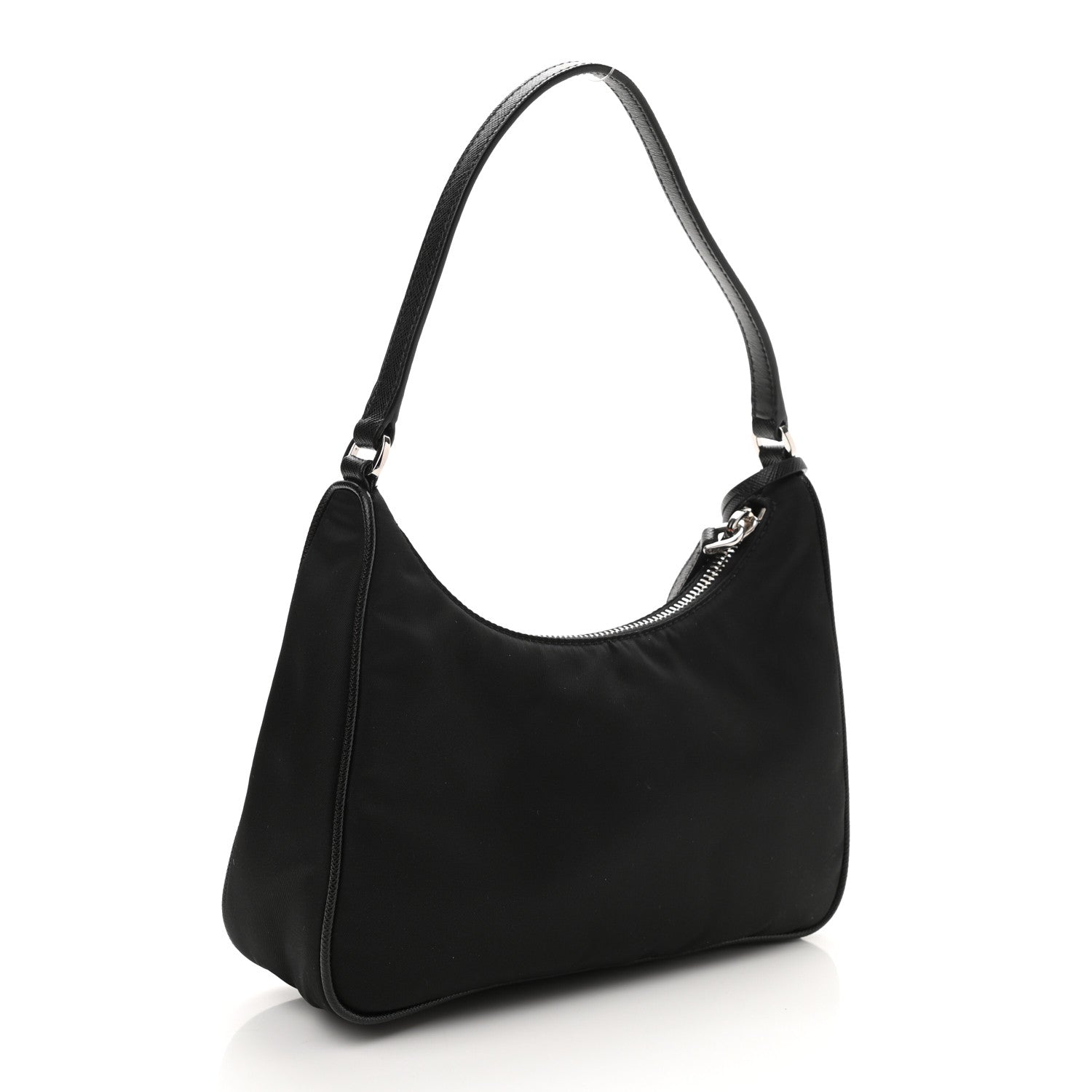 Prada Tessuto Nylon Saffiano Mini Re-Edition 2005 Bag Black 3 of 9