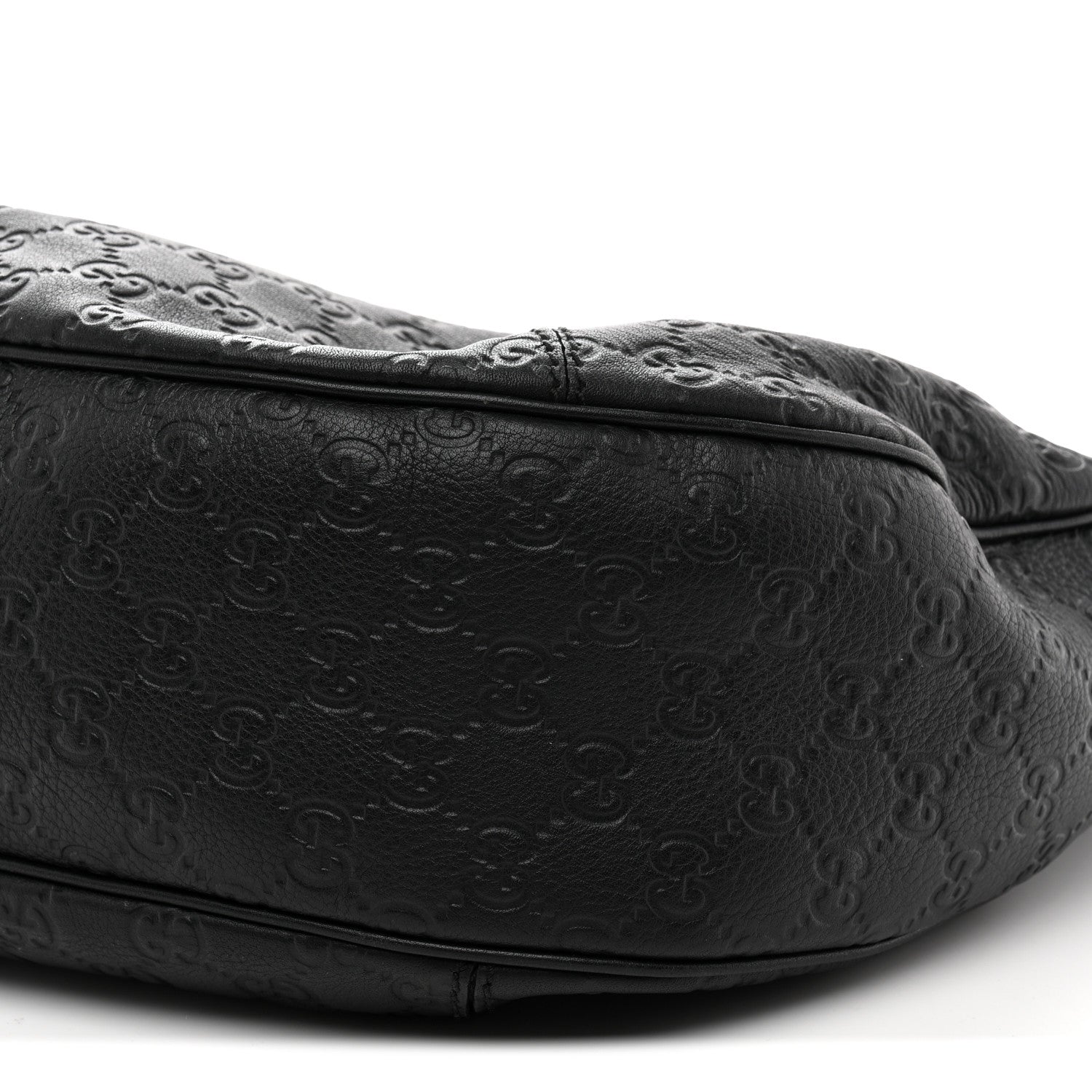 Gucci Guccissima Large New Ladies Web Hobo Black Black 10 of 14