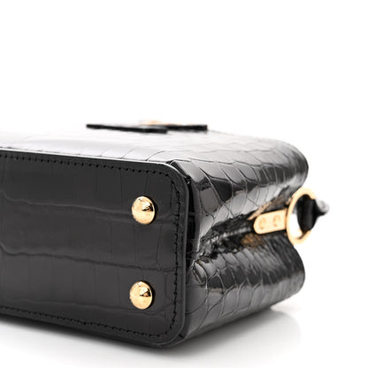 Louis Vuitton Crocodile Mini Capucines Black 9 of 10