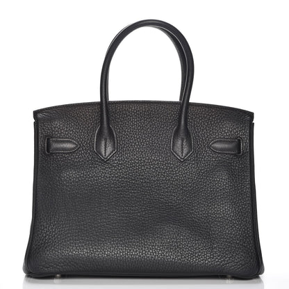 Hermes Taurillon Clemence Birkin 30 Black 5 of 29