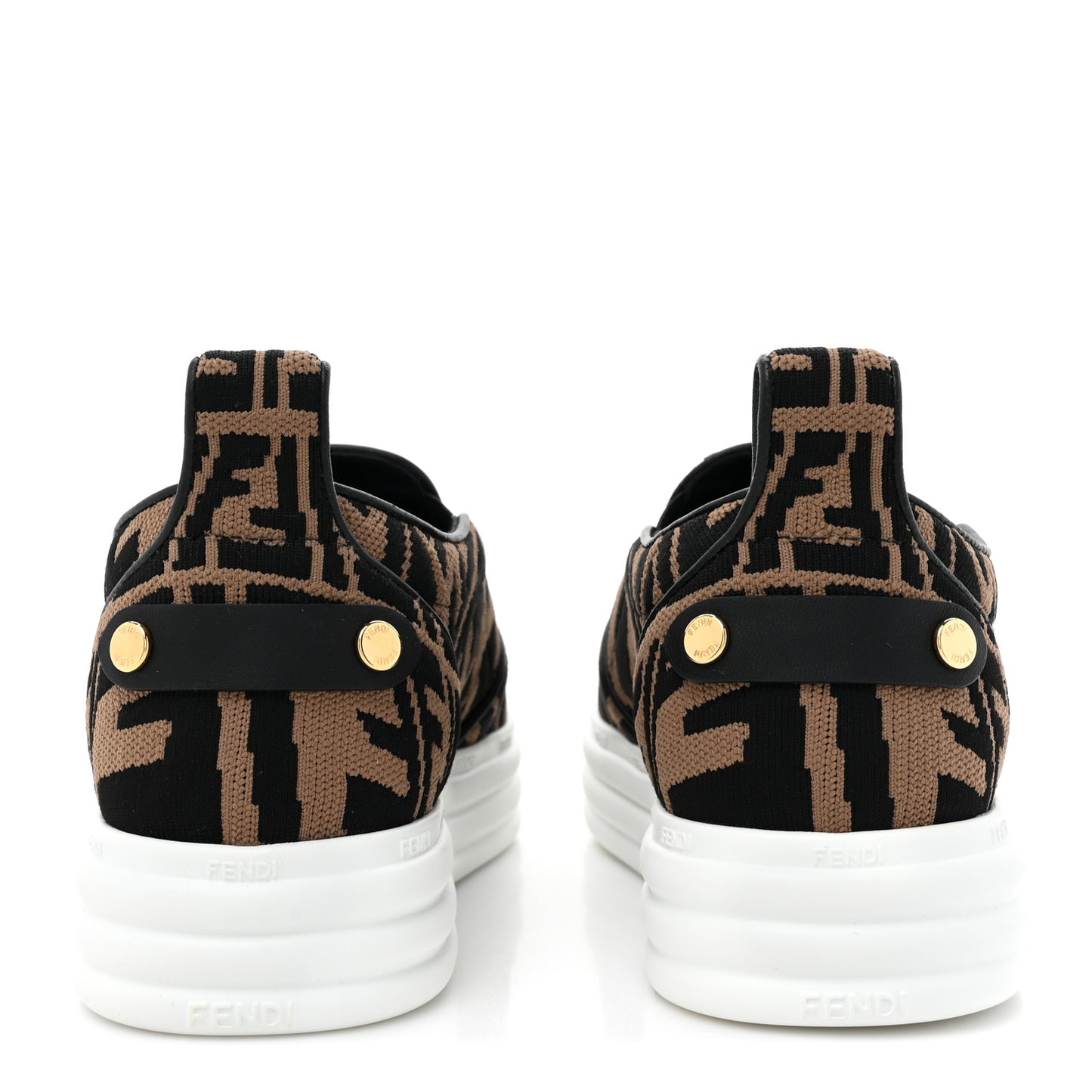 X SARA COLEMAN Canvas FF Vertigo Embroidered Womens Rise Slip On Sneakers 36 Tobacco Black