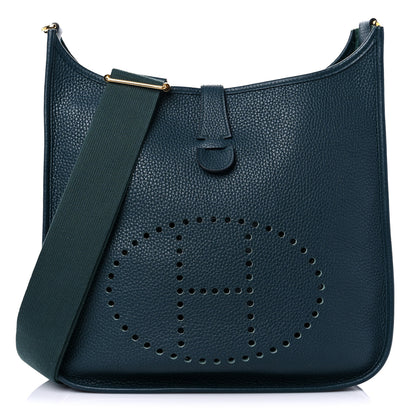 Hermes Taurillon Clemence Evelyne III GM Vert Cypress 1 of 12