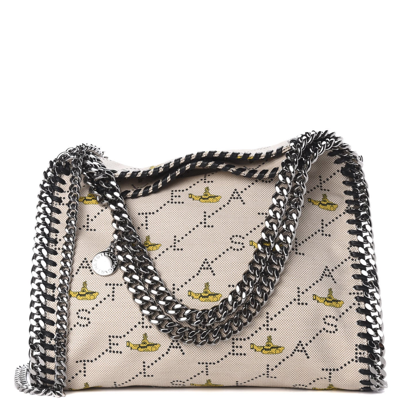 Canvas Logo Submarine Print Beatles Mini Falabella Tote Sand