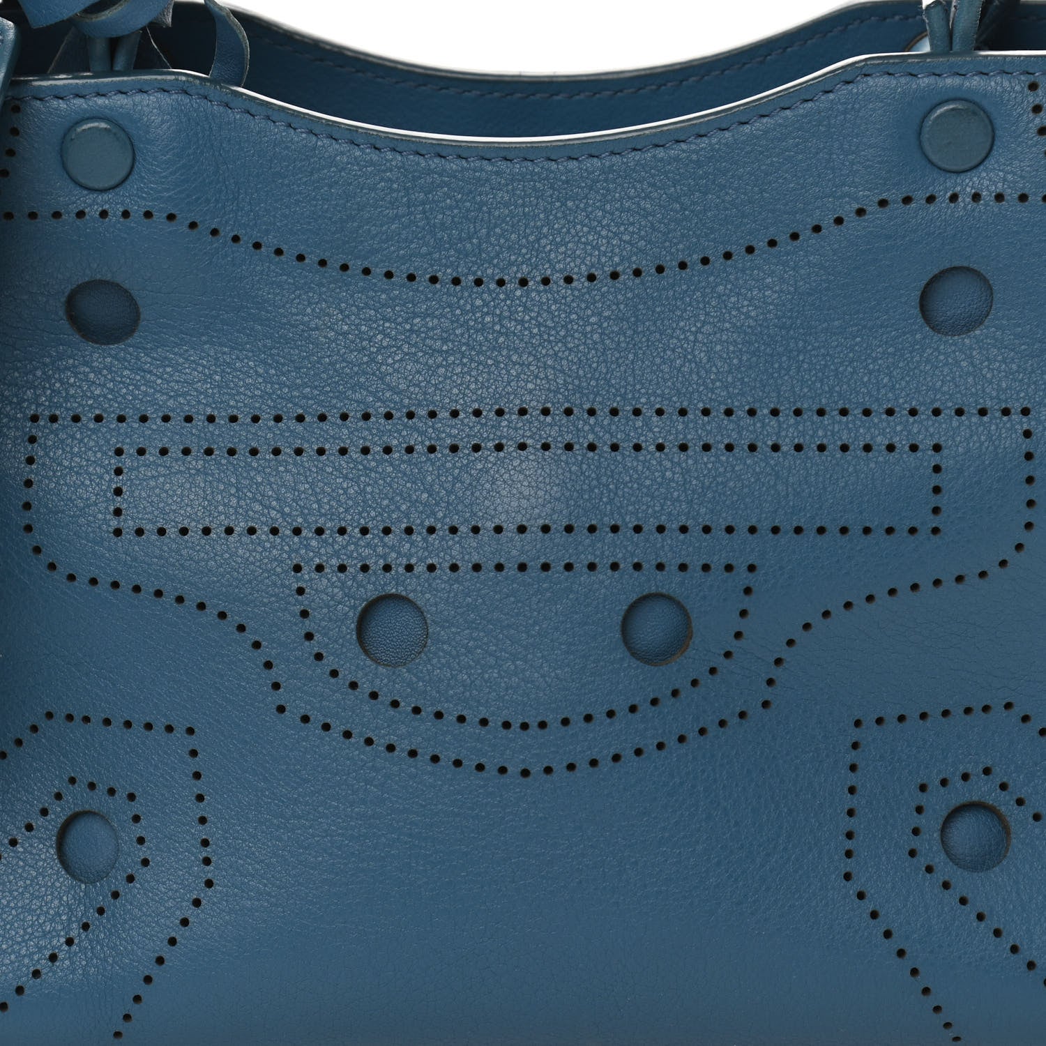 Balenciaga Veau Soyeux Perforated Blackout Hardware Mini City Bleu Canard 8 of 10