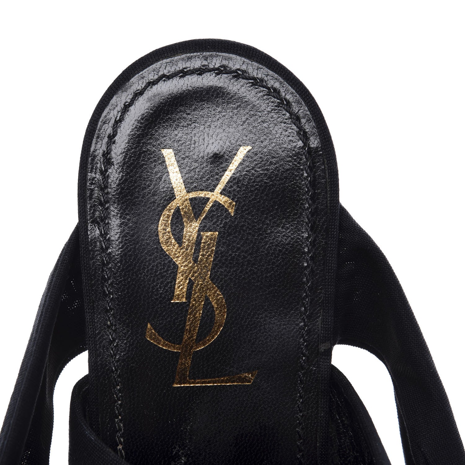 Saint Laurent Suede Tie Platform Sandals 38 Black 8 of 10