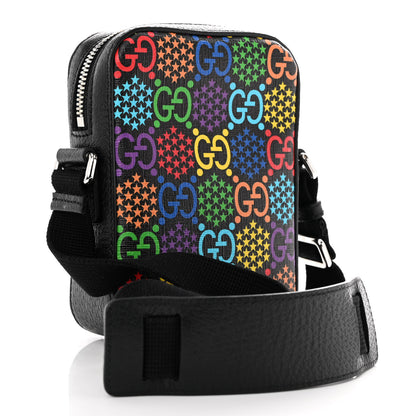 Gucci GG Supreme Monogram Psychedelic Messenger Bag Black 3 of 10