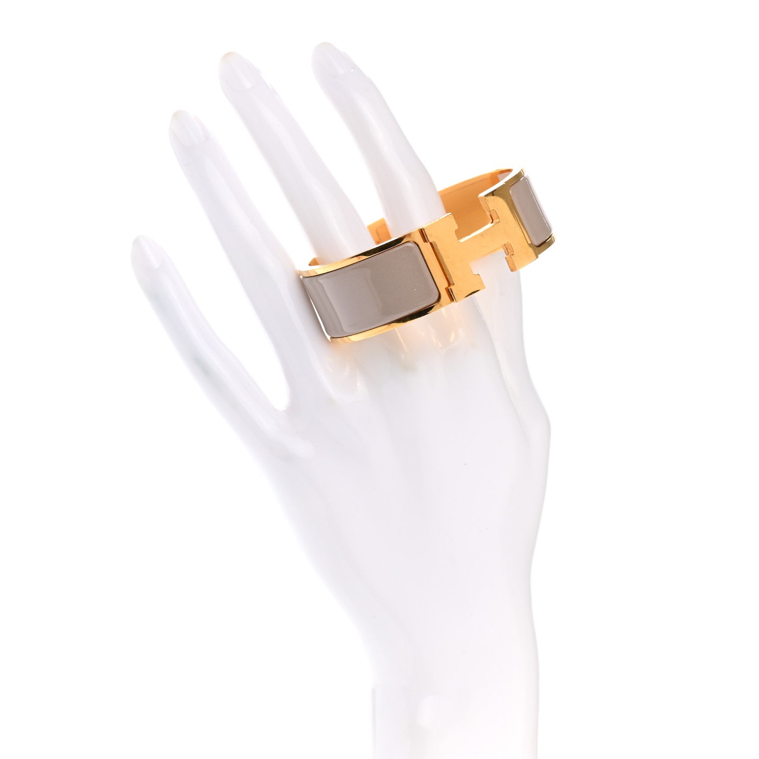 Hermes Enamel Wide Clic Clac H Bracelet PM Marron Glace 3 of 10