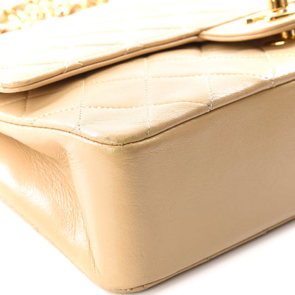 Chanel Lambskin Quilted Medium Double Flap Beige 5 of 12