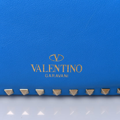 Valentino Garavani Vitello Medium Rockstud Tote Blue Fluo 11 of 12