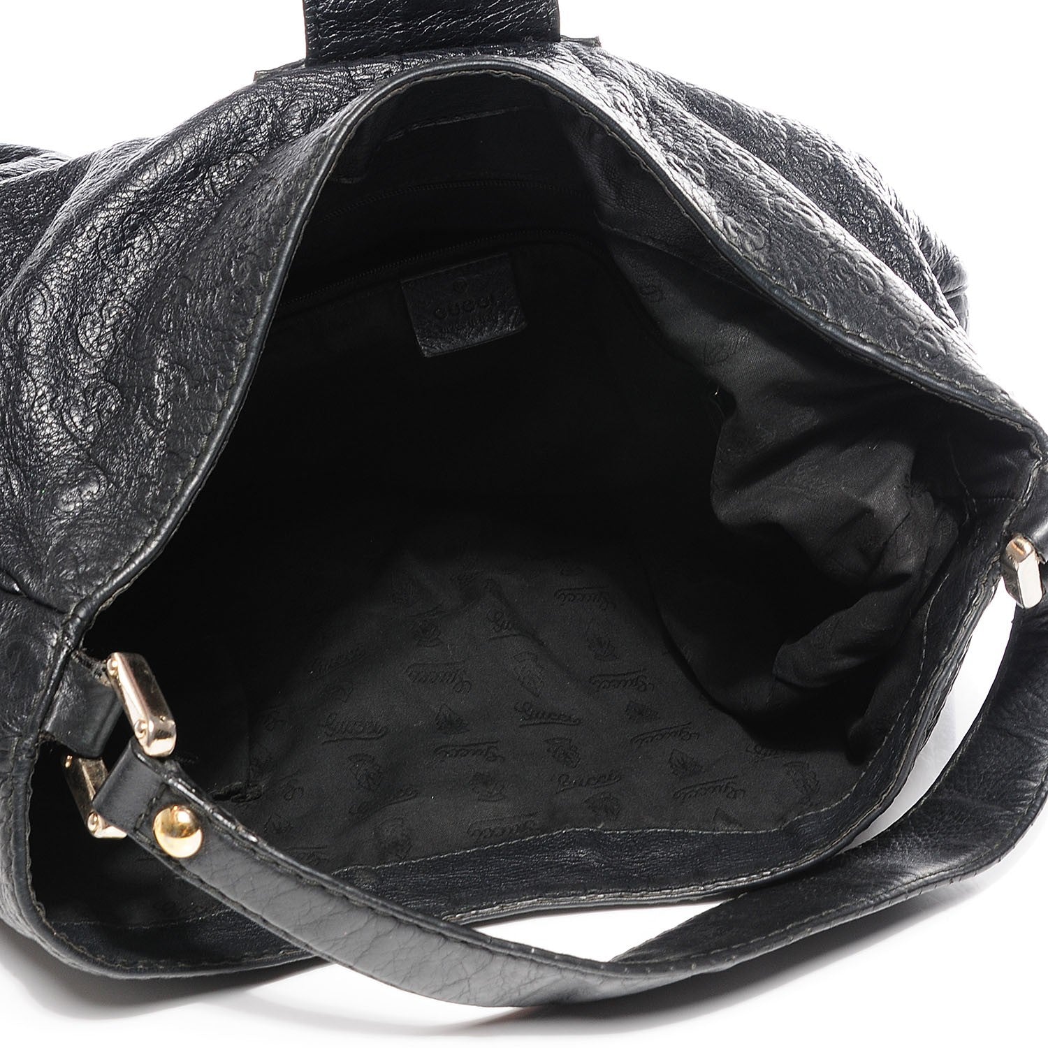 Gucci Guccissima New Ladies Web Large Hobo Black 5 of 7