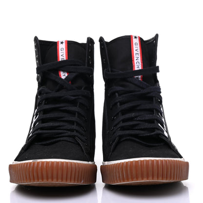 Givenchy Canvas Womens High Top Logo Sneakers 40 Black 2 of 10