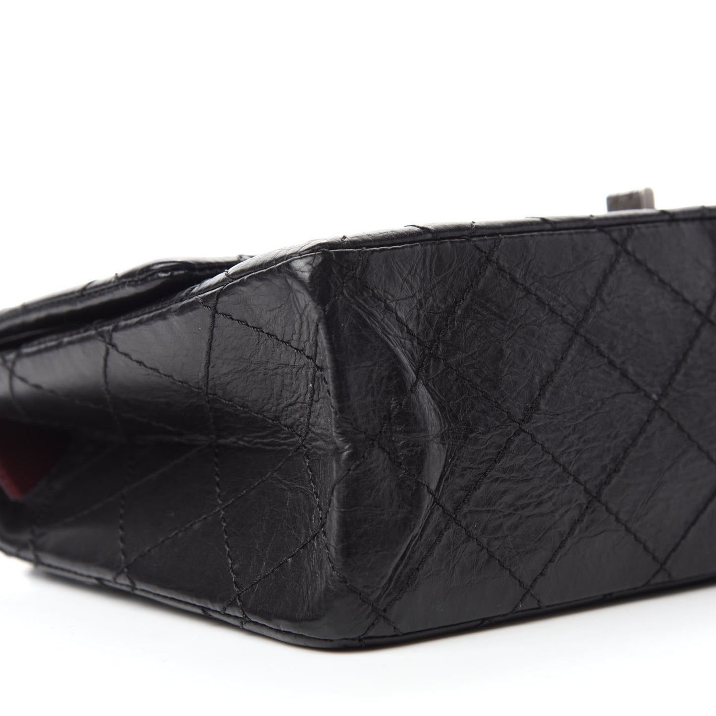 Aged Calfskin Quilted 2.55 Reissue 226 Flap Black