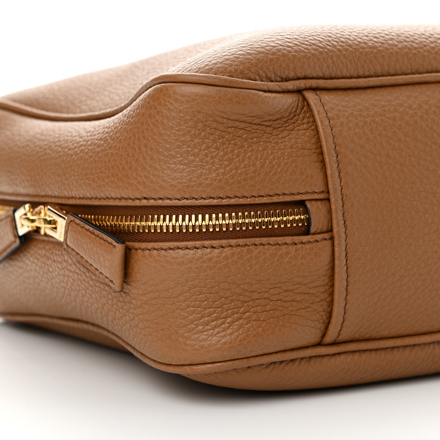 Prada Vitello Daino Large Top Handle Bag Caramel 9 of 10