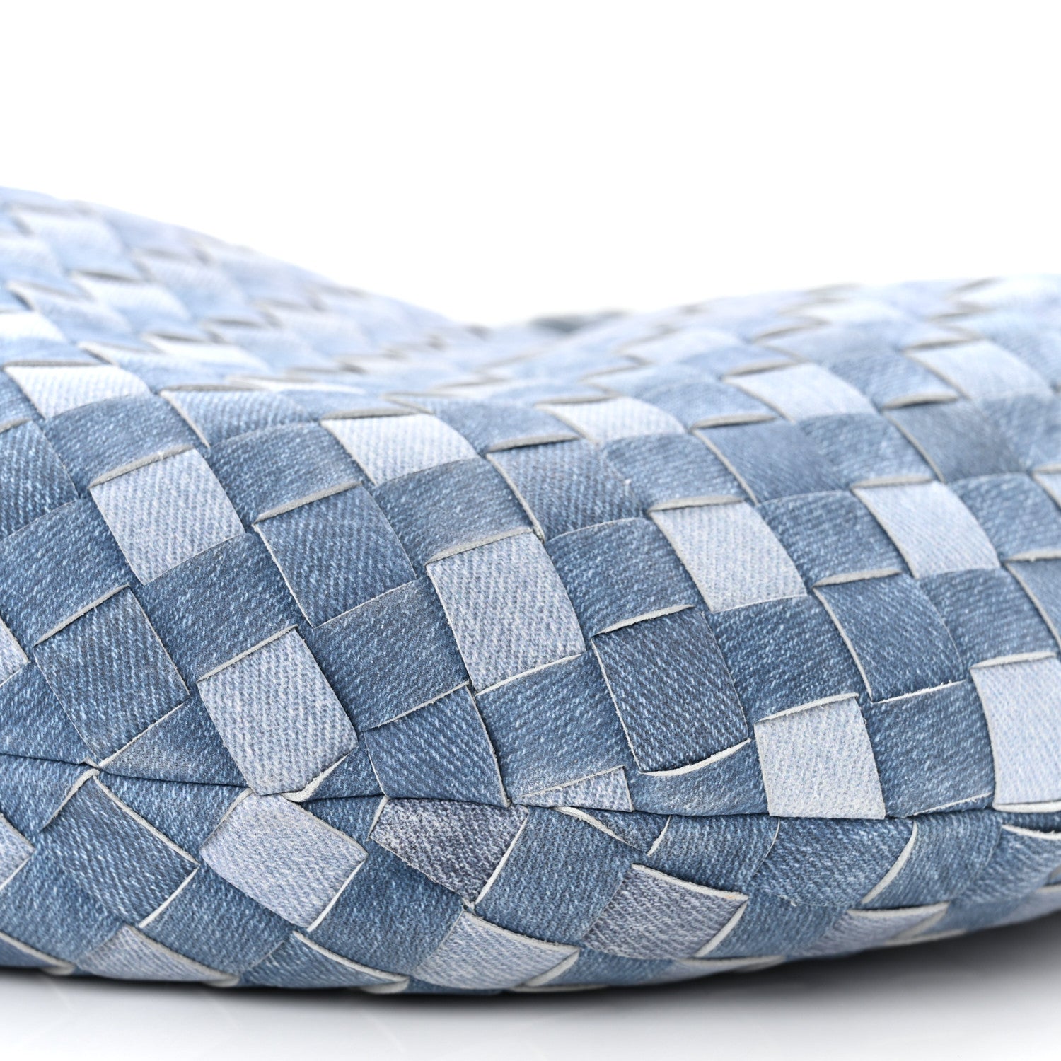 Bottega Veneta Nappa Denim Effect Intrecciato Teen Jodie Hobo Denim 10 of 11