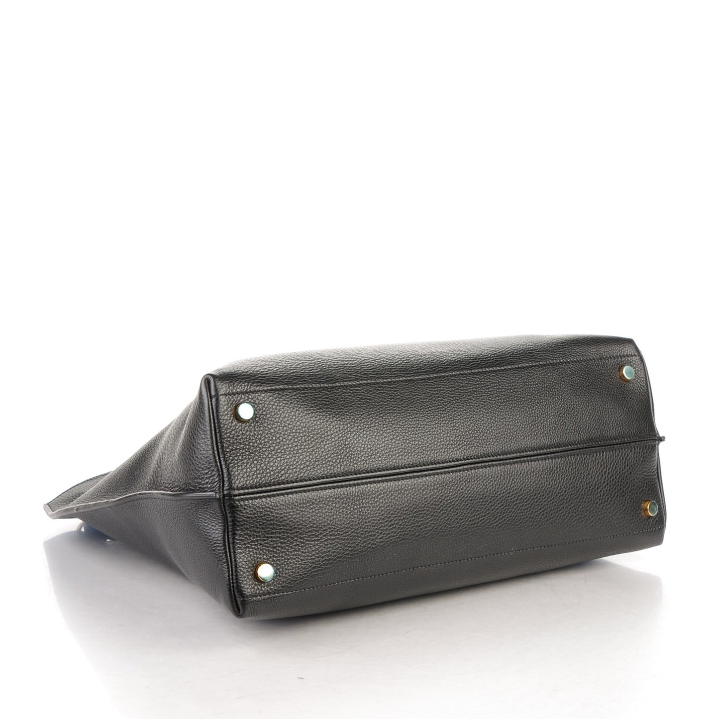 Grained Calfskin Alix Padlock Zip Tote Black