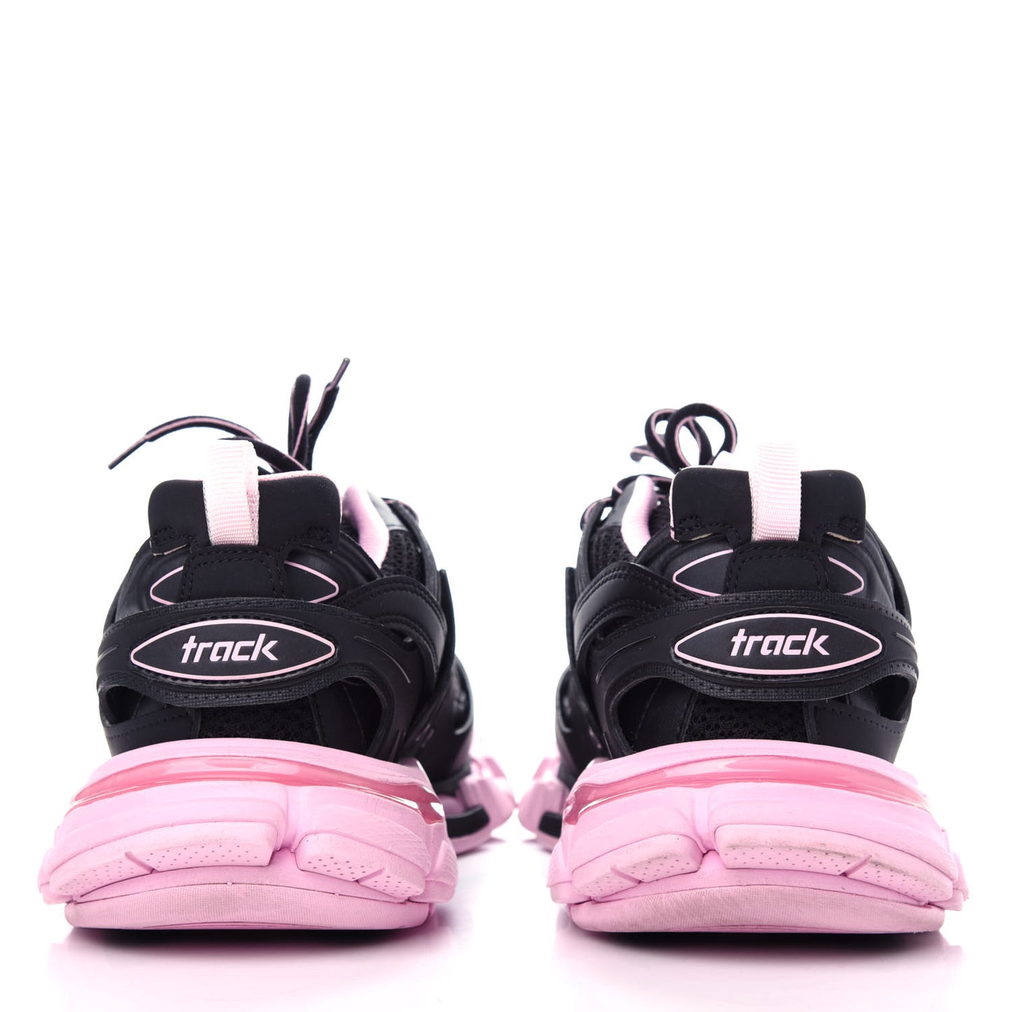 Mesh Nylon Bi-Color Womens Track Sneakers 38 Black Pink