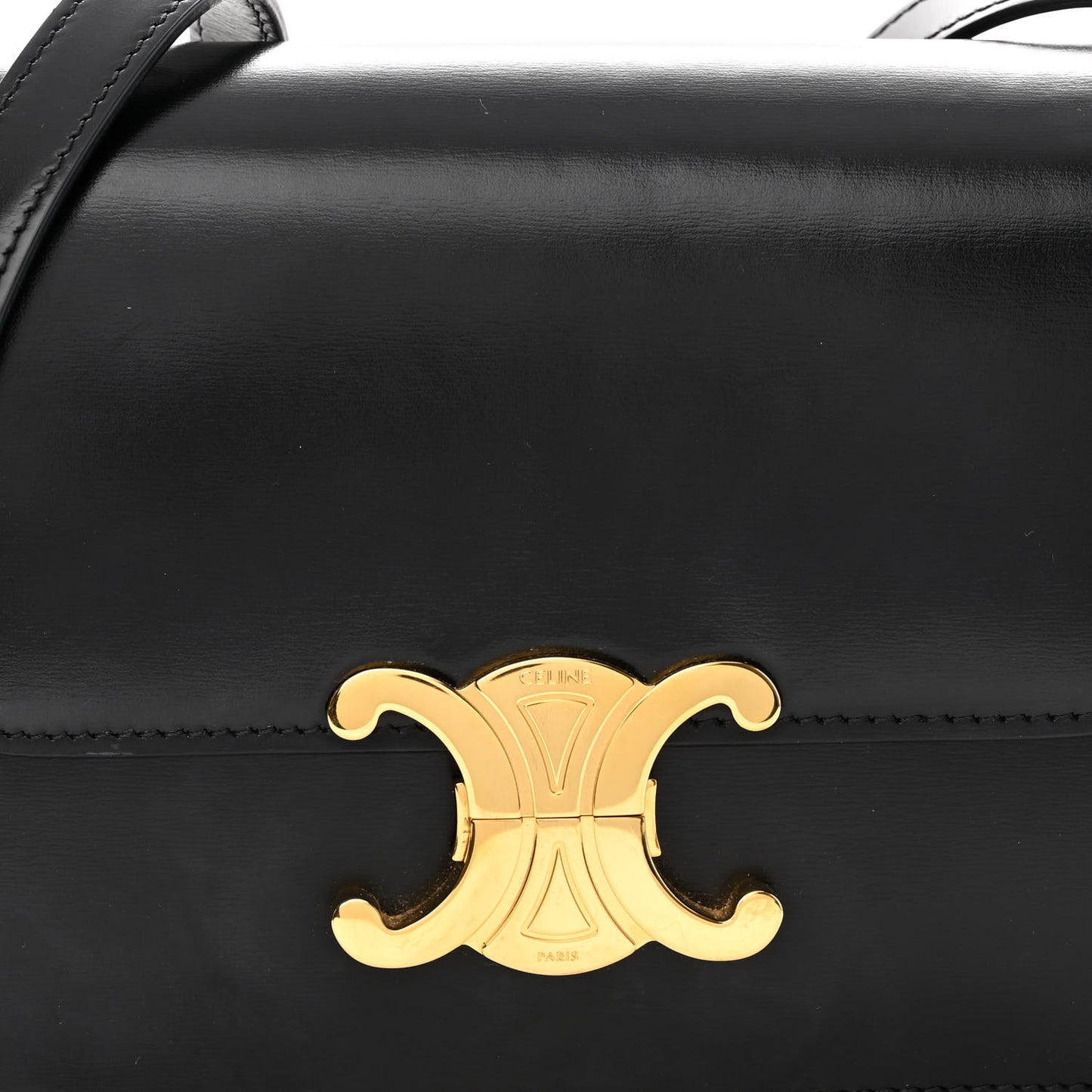Shiny Calfskin Small Triomphe Black
