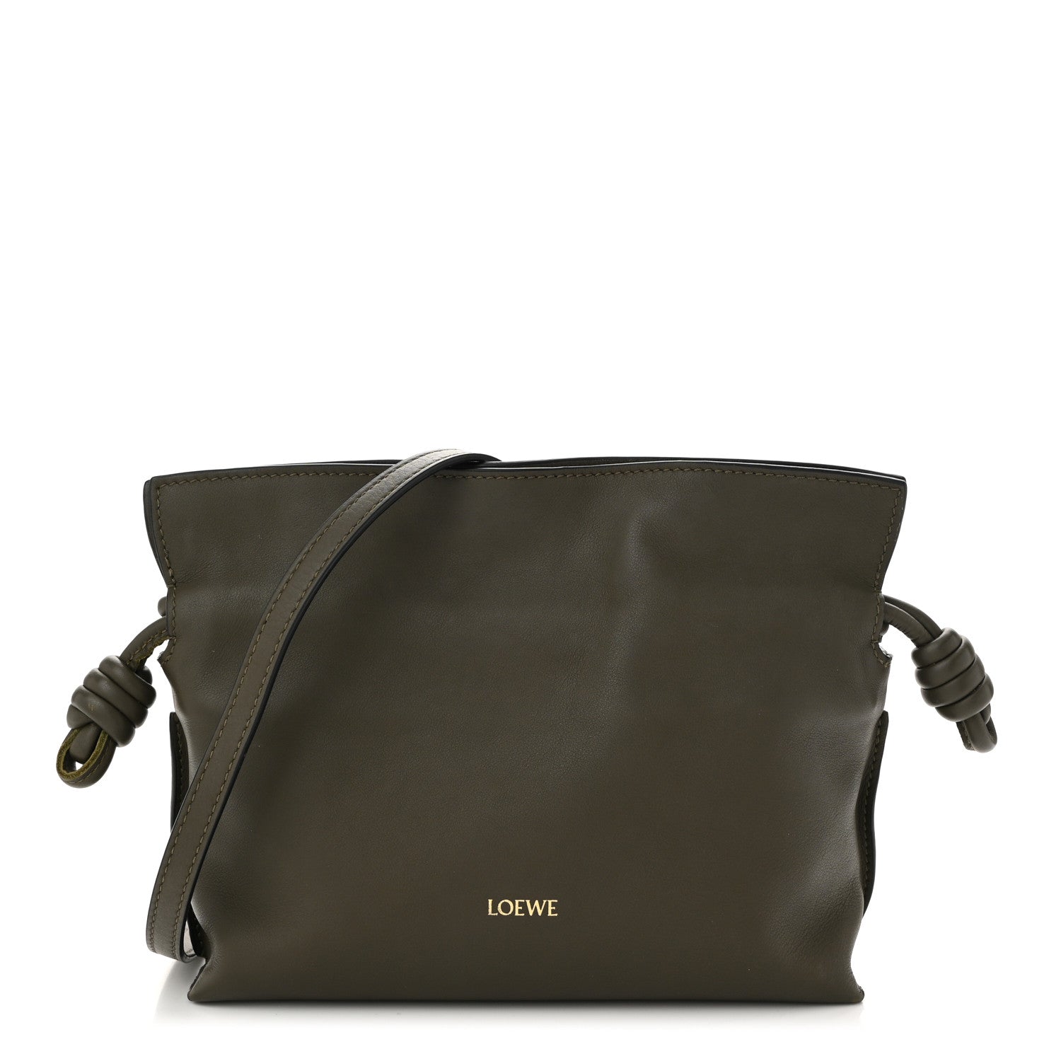 Loewe Calfskin Mini Flamenco Knot Clutch Vintage Khaki 1 of 11