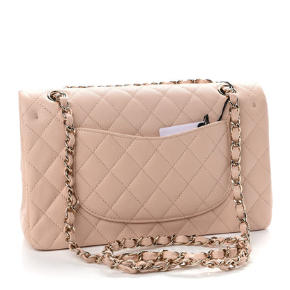 Chanel Caviar Quilted Medium Double Flap Light Beige 3 of 9