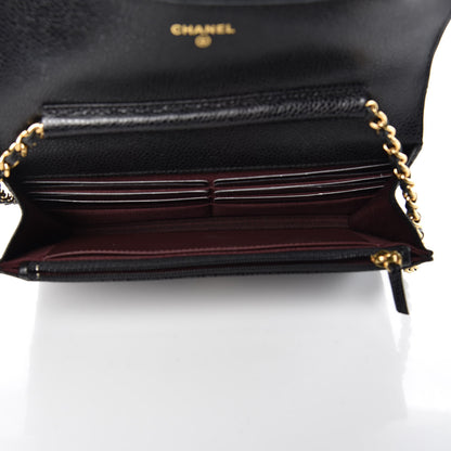 Chanel Caviar Quilted Wallet On Chain WOC Black 5 of 9