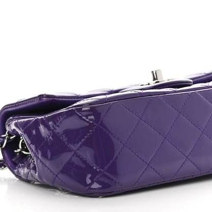 Chanel Patent Quilted Mini Rectangular Flap Purple 9 of 13