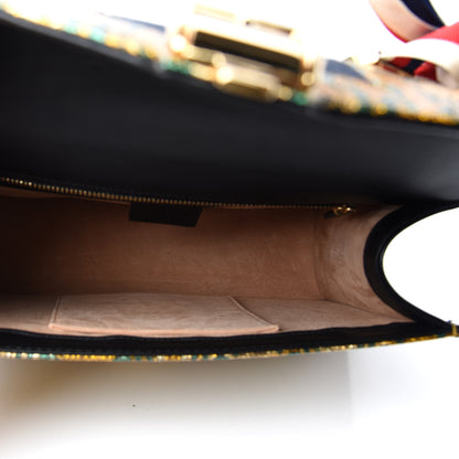 Gucci Iridescent Brocade Small Sylvie Shoulder Bag Gold 5 of 10