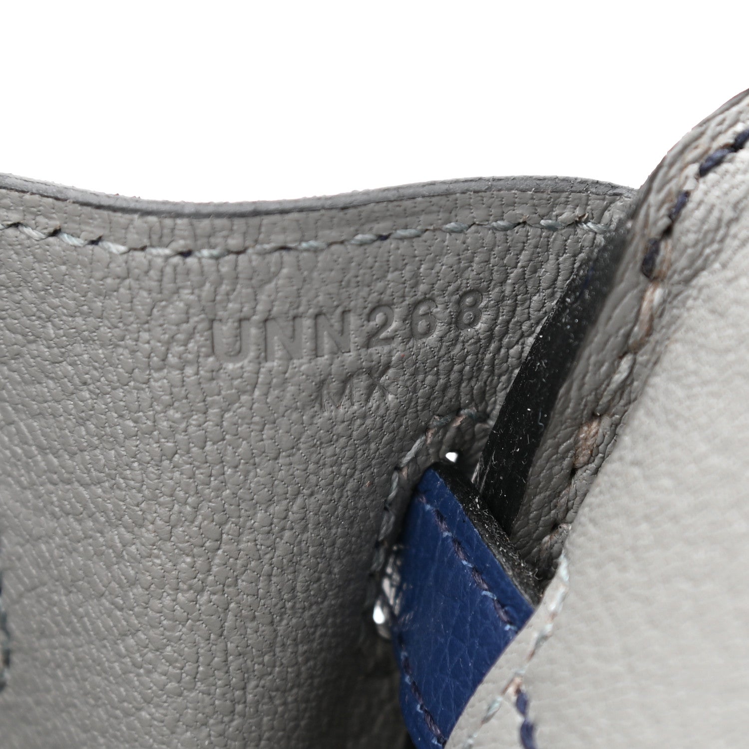 Hermes Taurillon Novillo Verso Birkin 25 Bleu Saphir Gris Mouette 6 of 11