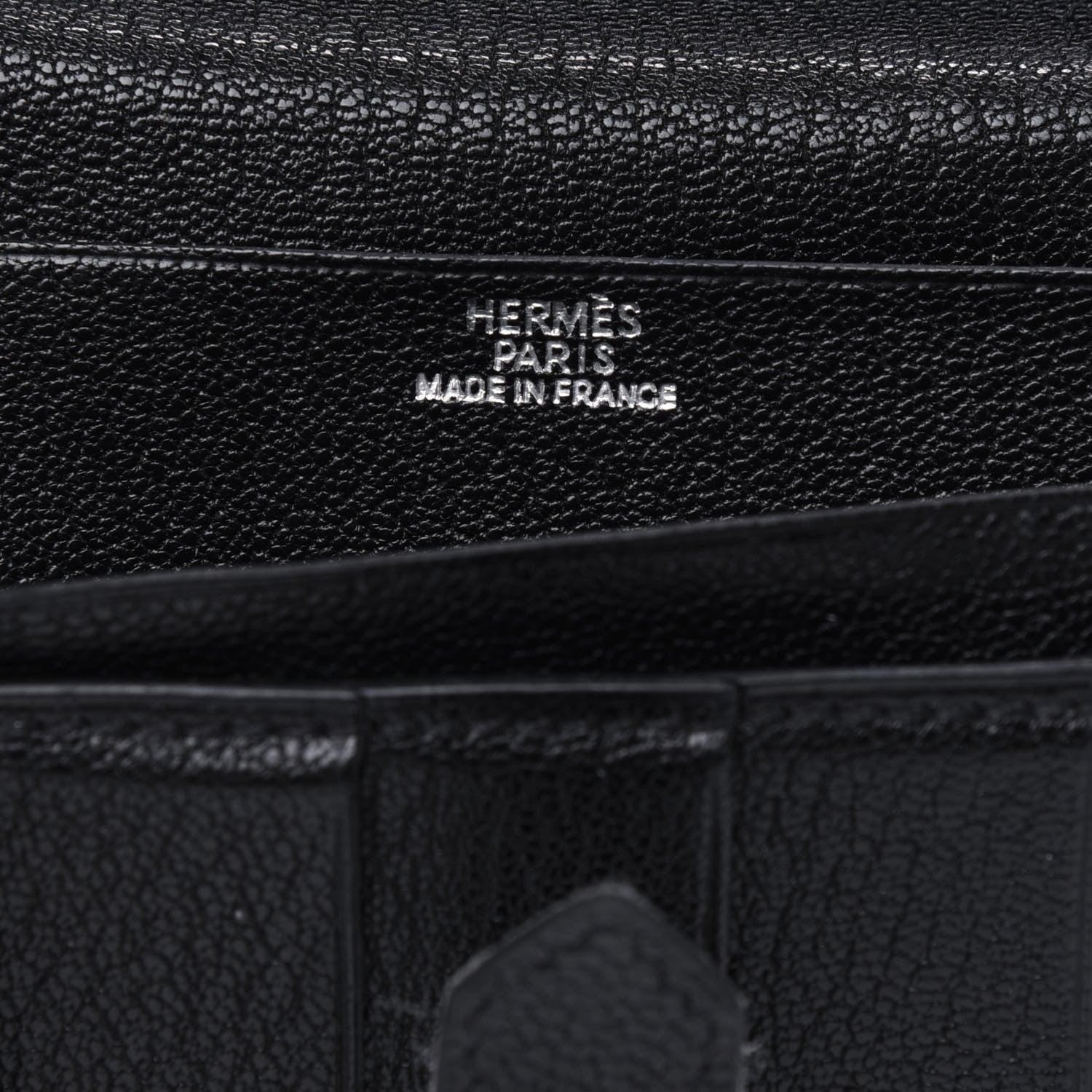 Hermes Chevre Mysore Bearn Gusset Wallet Black 6 of 19