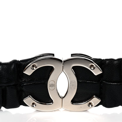Chanel Lambskin CC Belt 80 32 Black 3 of 5