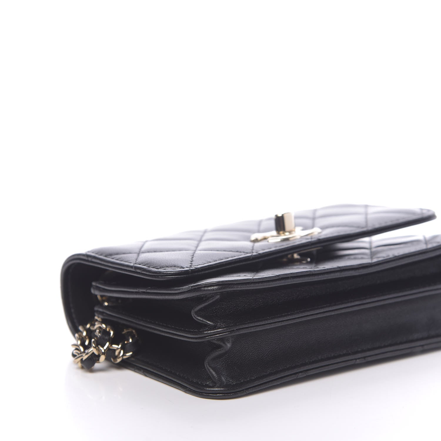 Chanel Lambskin Quilted Mini Trendy CC Wallet On Chain WOC Black 8 of 13