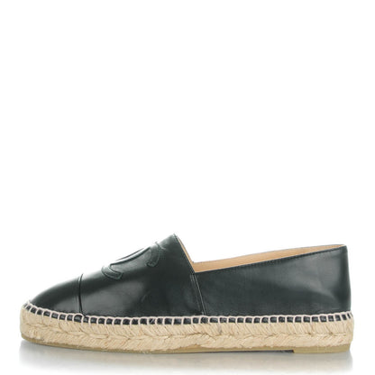 Chanel Lambskin CC Espadrilles 40 Black 1 of 10