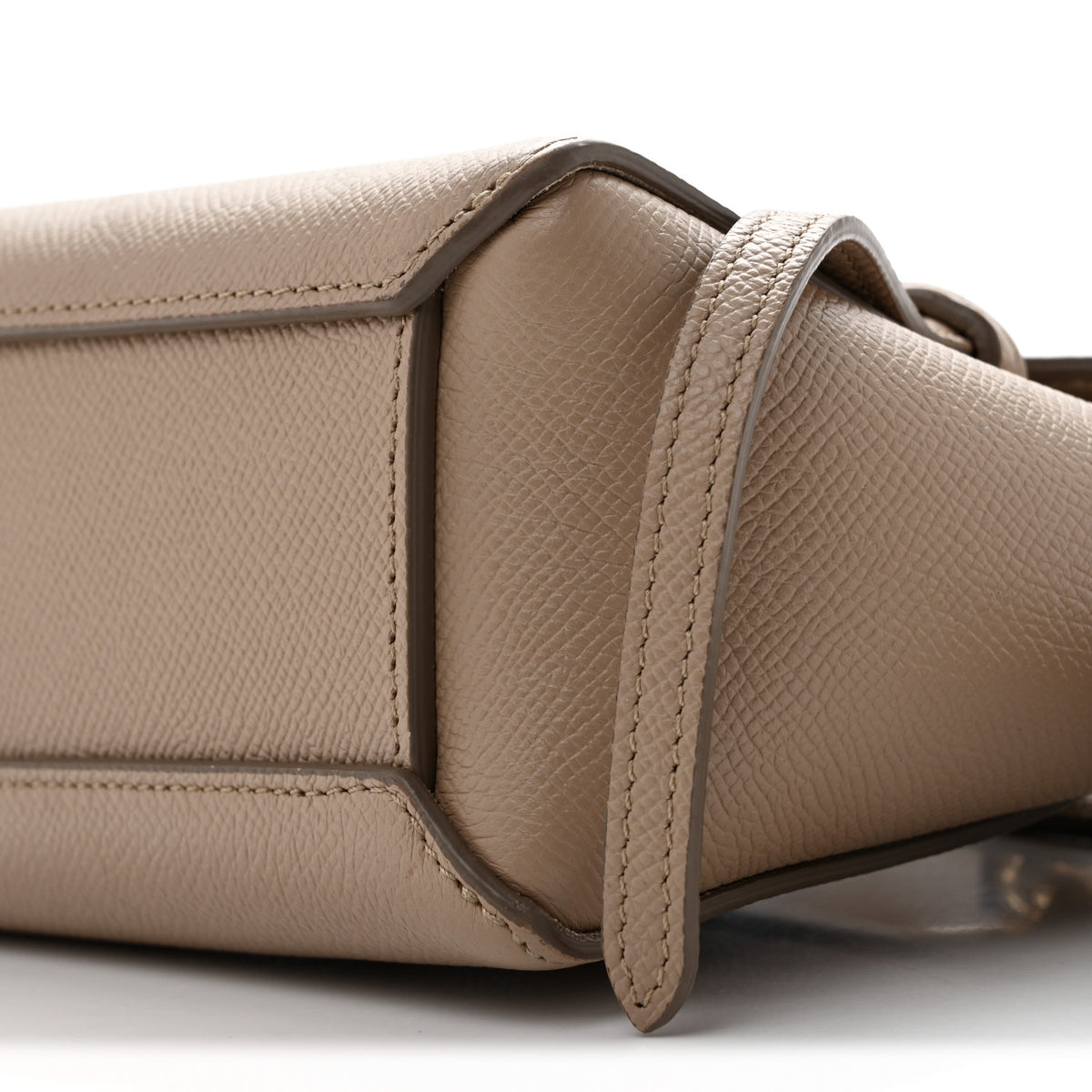 Grained Calfskin Pico Belt Bag Light Taupe