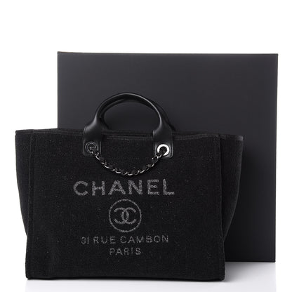Chanel Lurex Boucle Medium Deauville Tote Black 10 of 10