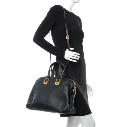 Fendi Vitello Dolce Marmol Large Chameleon Tote Black 2 of 8