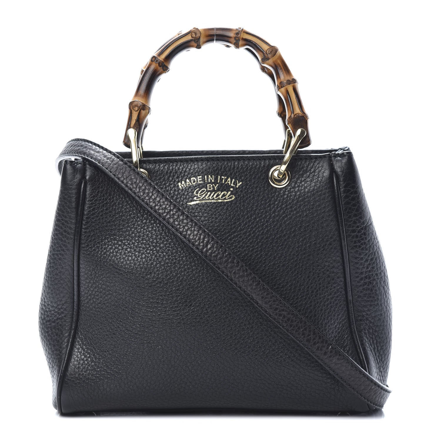 Gucci Cellarius Calfskin Mini Bamboo Shopper Tote Black 1 of 10
