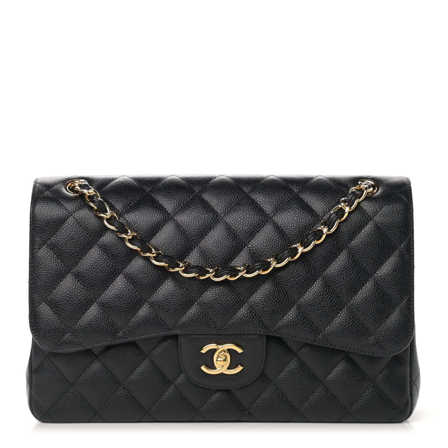 Chanel Caviar Quilted Jumbo Double Flap Black 1 of 13