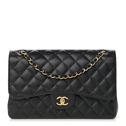 Chanel Caviar Quilted Jumbo Double Flap Black 1 of 13