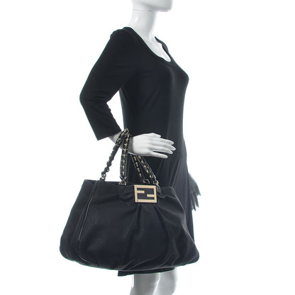 Fendi Canvas Mia Tote Black 4 of 27