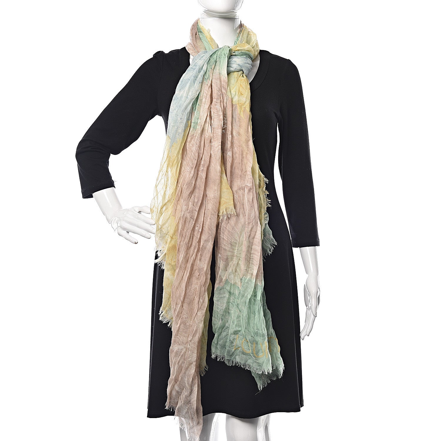 Louis Vuitton Cashmere Silk Pastel Stole 2 of 5