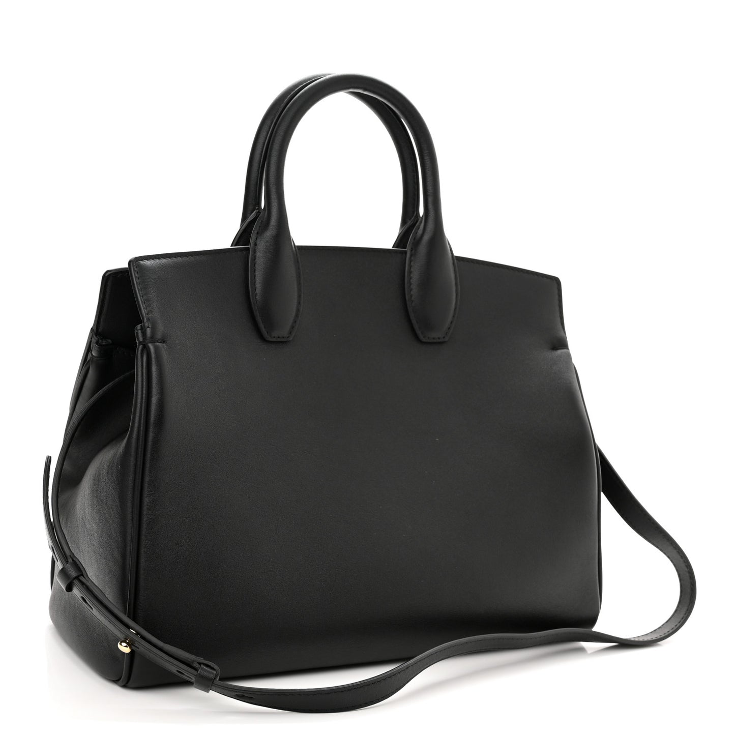 Calfskin Medium Studio Bag Black