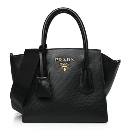 Prada Vitello Satchel Black 1 of 8