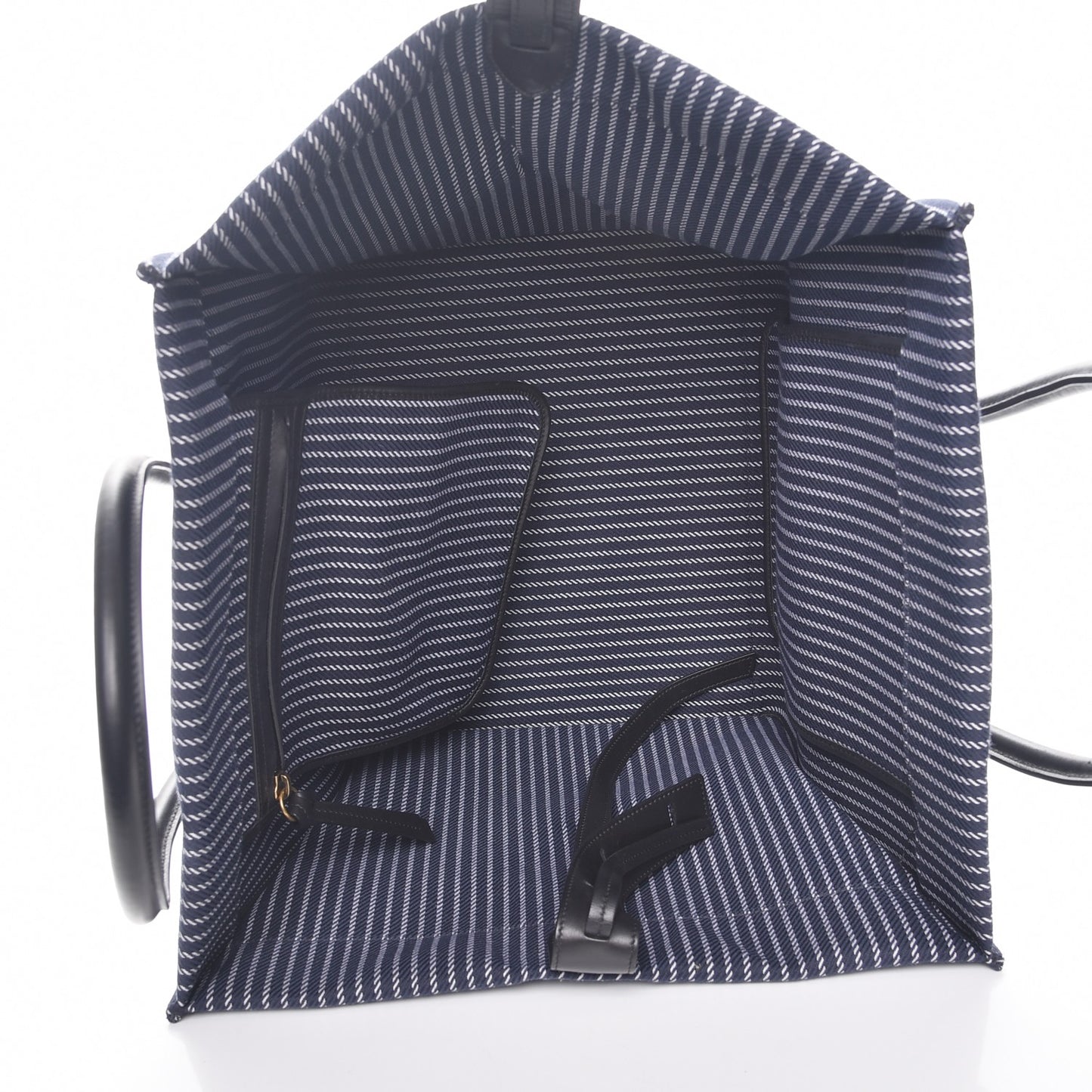 Cotton Canvas Striped Medium Phantom Luggage Navy White