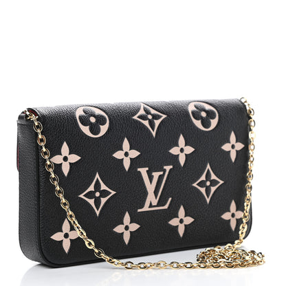 Louis Vuitton Empreinte Monogram Giant Felicie Pochette Black Beige 3 of 11