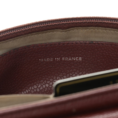 Chanel Caviar Half Moon Wallet On Chain WOC Dark Red 7 of 16