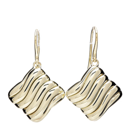David Yurman 18K Gold 18mm Quatrefoil Drop Earrings 1 of 4