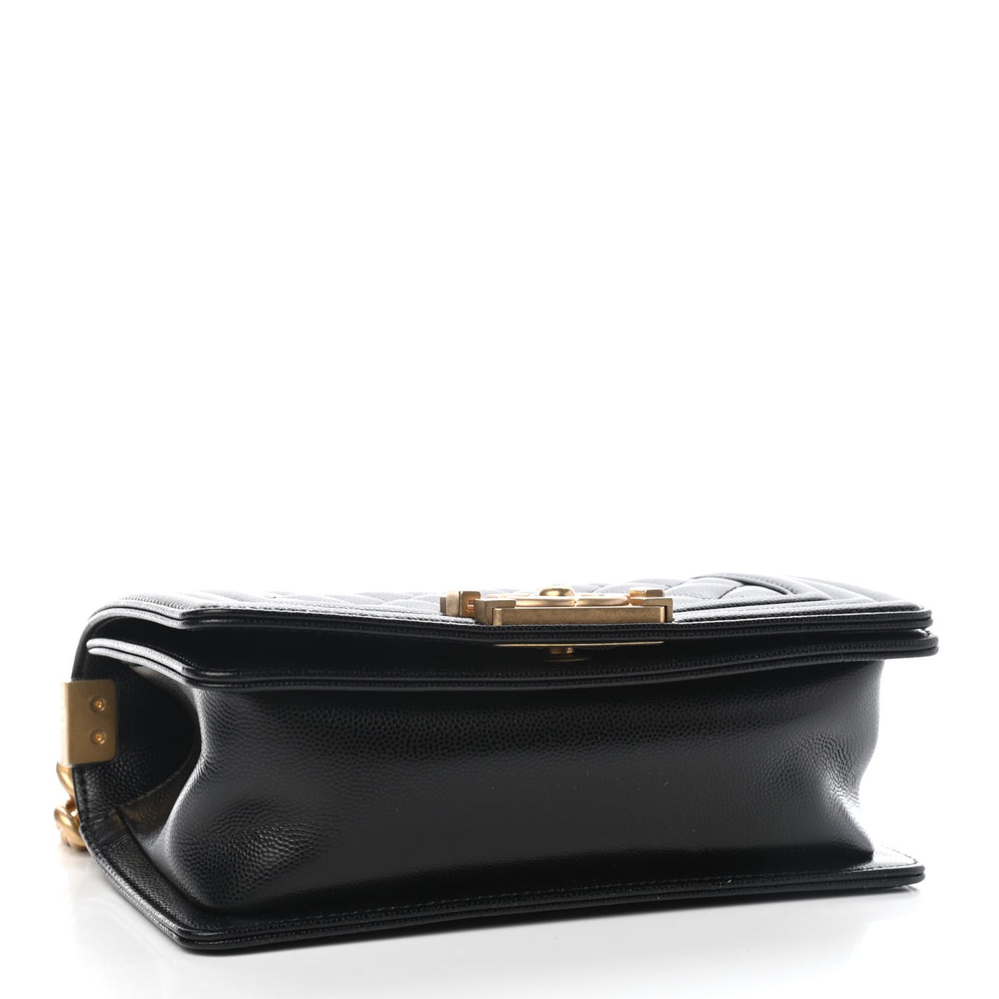 Caviar Quilted Small Boy Flap Black